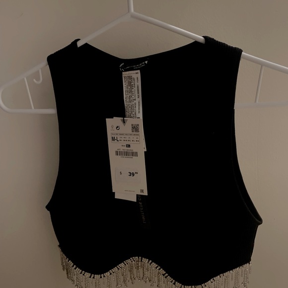 Zara bedazzled crop top! - Picture 3 of 5